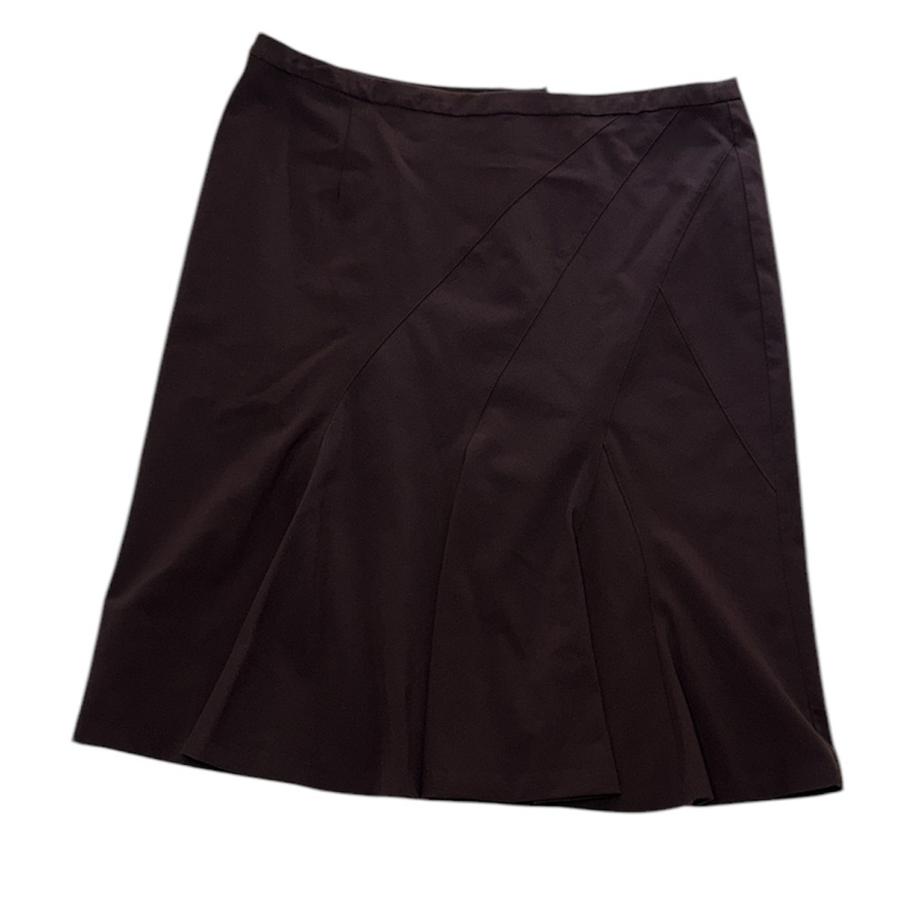 Worthington Works Stretch Separates Midi A-line Brown Skirt Women's Size 14